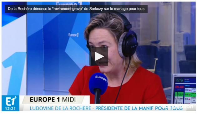 Image - Ludovine De la Rochère dénonce le « revirement grave » de Sarkozy sur le mariage pour tous