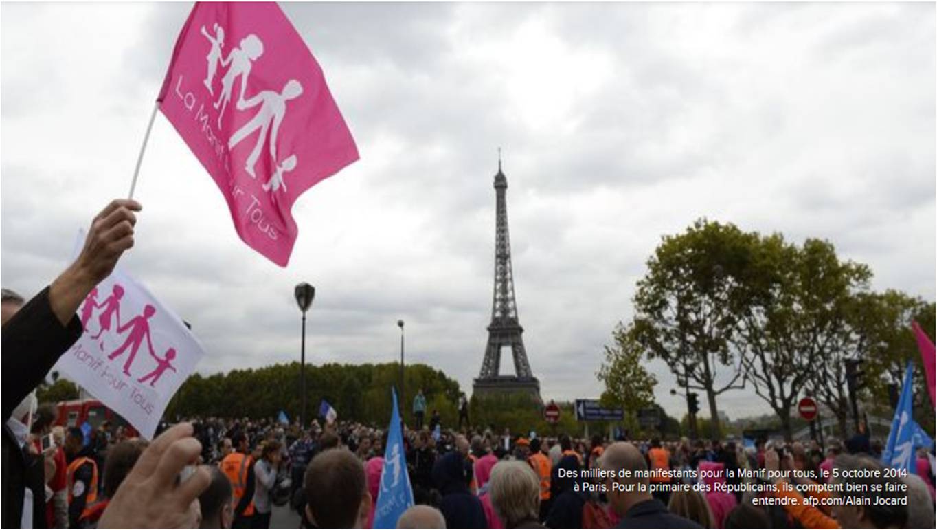 Image - Lu dans l&rsquo;Express : « Contre Sarkozy, les anti-mariage pour tous reprennent leur bâton de pèlerin »