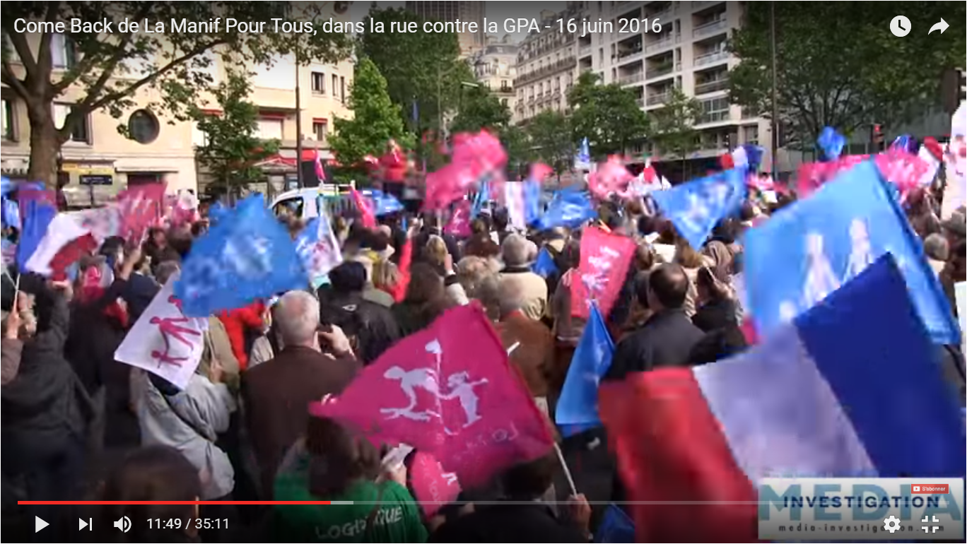 Image - [VIDEO] La Manif Pour Tous dans la rue, le 16 juin 2016 à Paris