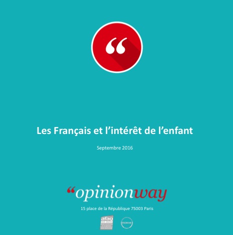 Image - [Communiqué] Sondage exclusif opinionway sur l&rsquo;intérêt de l&rsquo;enfant