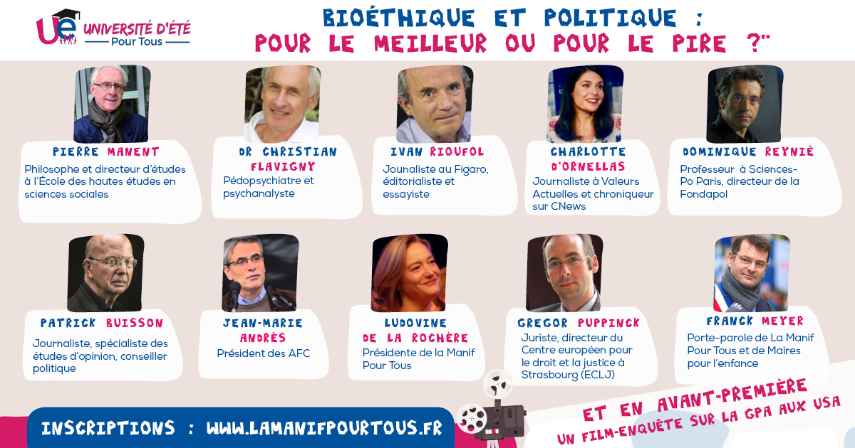 Image - Université d’été 2018 de La Manif Pour Tous : le rendez-vous de la rentrée !