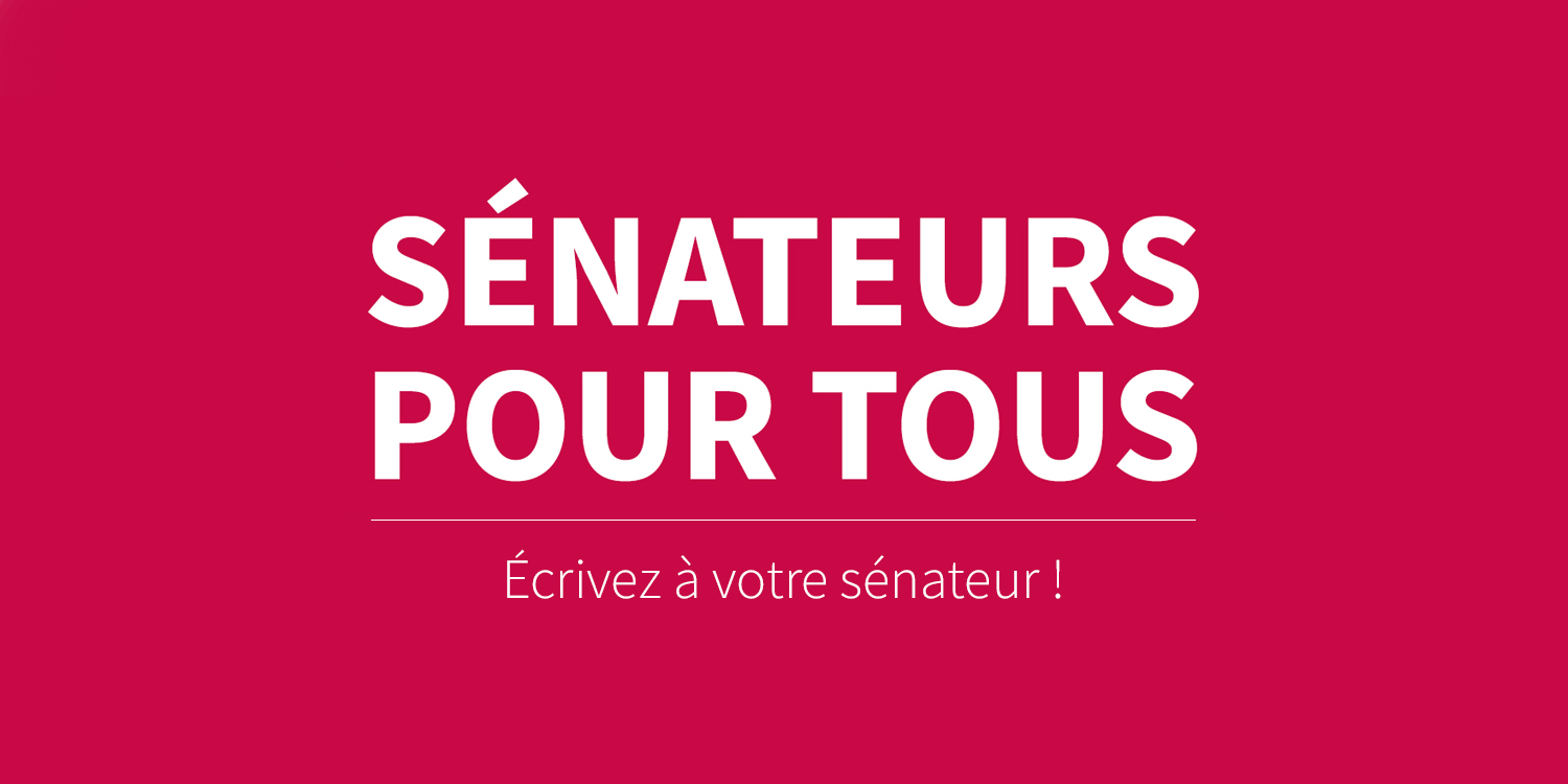 Image - Sénateurs pour tous – Ecrivez à vos sénateurs !