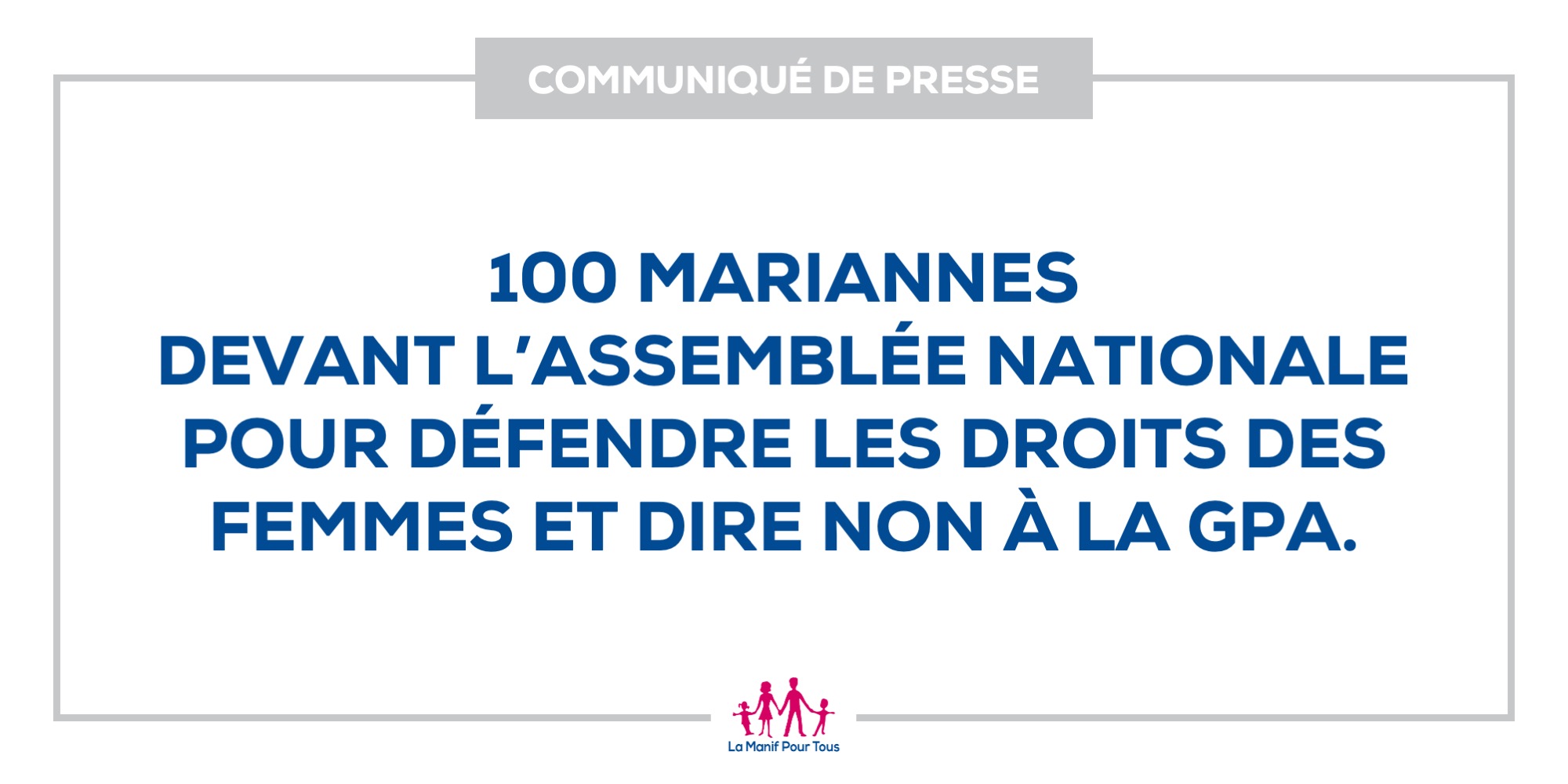 Image - 100 Mariannes devant l’Assemblée nationale pour défendre les droits des femmes et dire non à la GPA.