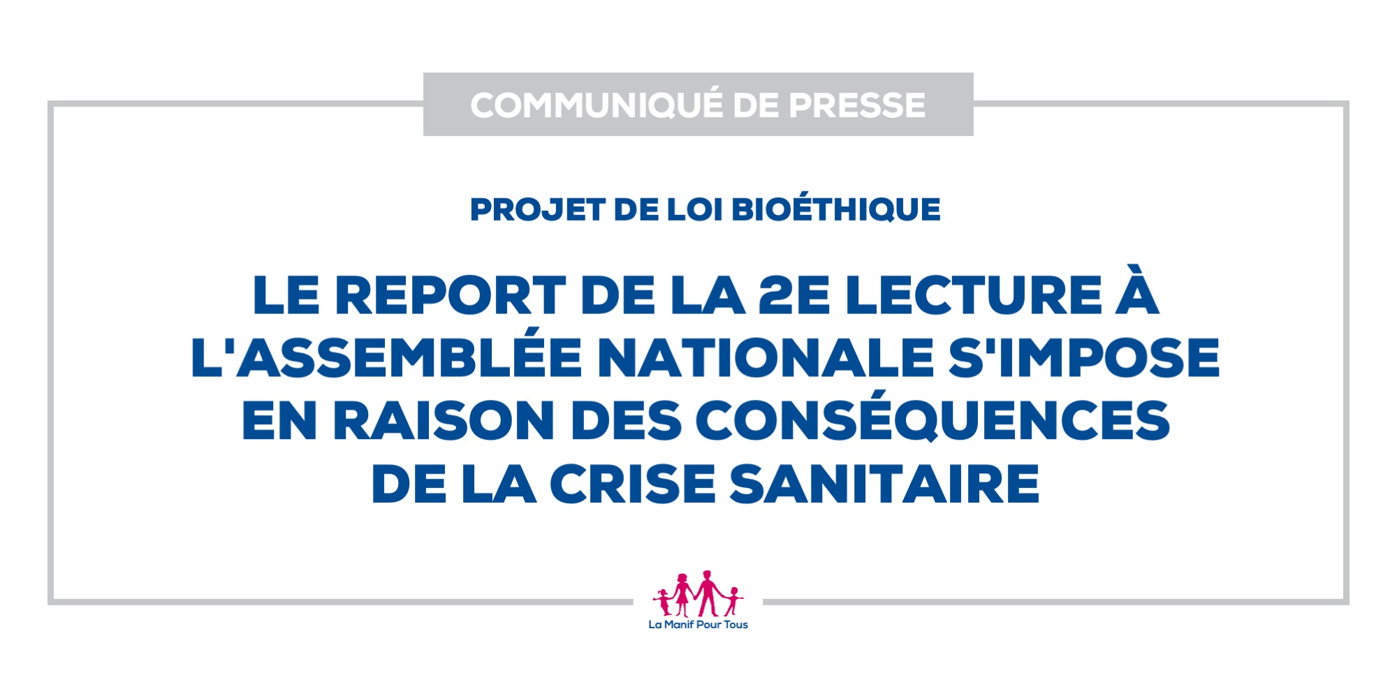 Image - Projet de loi bioéthique : le report de la 2e lecture à l&rsquo;Assemblée nationale s&rsquo;impose en raison des conséquences de la crise sanitaire