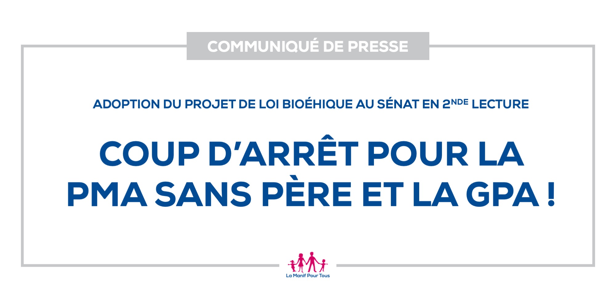 Image - Coup d’arrêt pour la PMA sans père et la GPA ! – Adoption du projet de loi bioéthique au Sénat en 2nde lecture