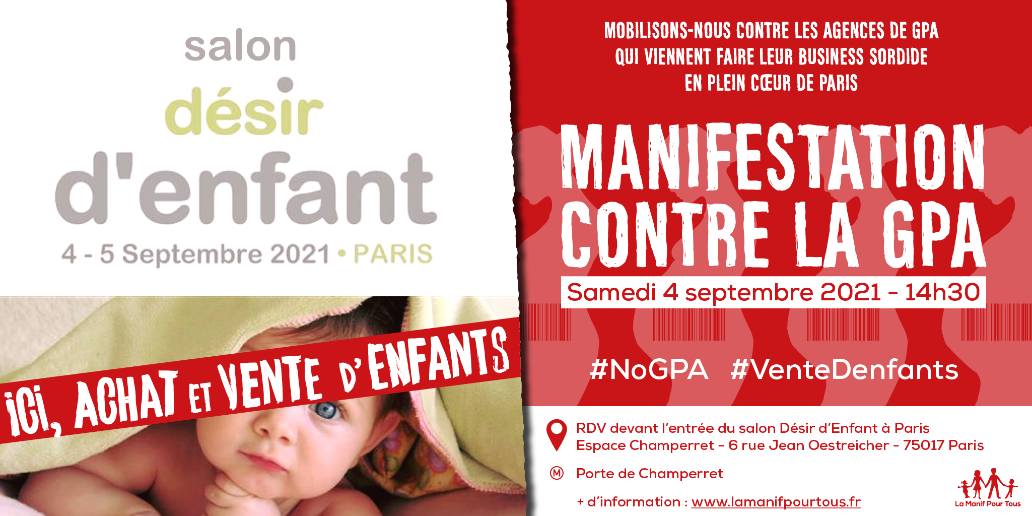 Image - Manifestation le 4 septembre à 14h30 contre la GPA et marchandisation du corps humain !