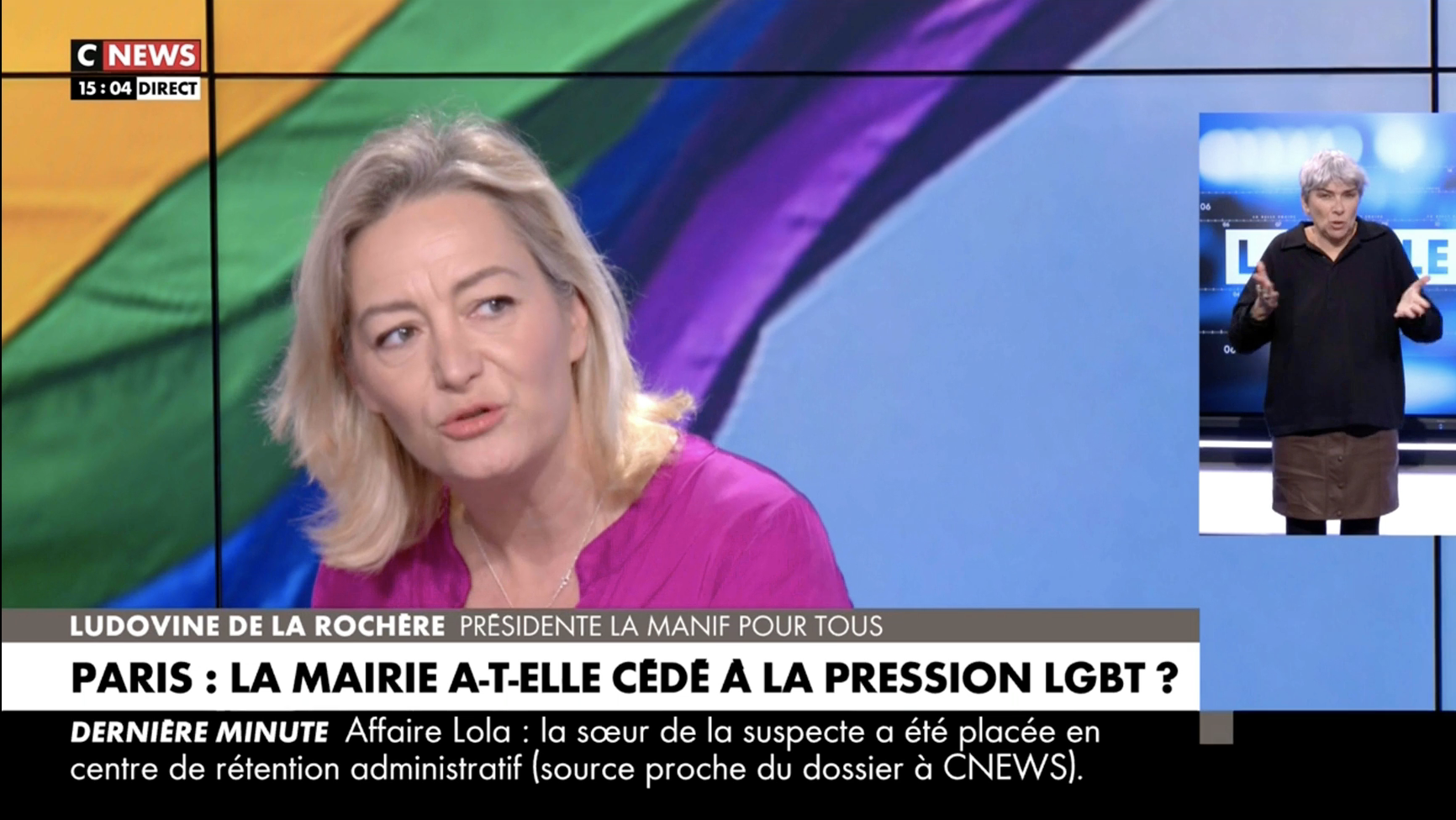 Image - Ludovine de La Rochère sur CNews – 18/11/2022